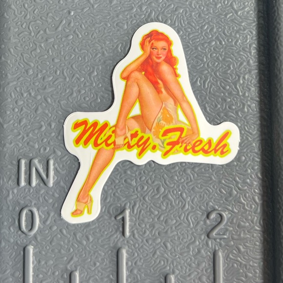 MINTY FRESH Sexy Pinup Gorgeous Sticker Retro Vintage BomberGirl Ace Pilot - Picture 4 of 4